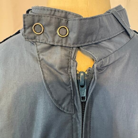 Vintage Members Only Blue Bomber Jacket Size 42 Made in Hong Kong 80s Style - Picture 3 of 9